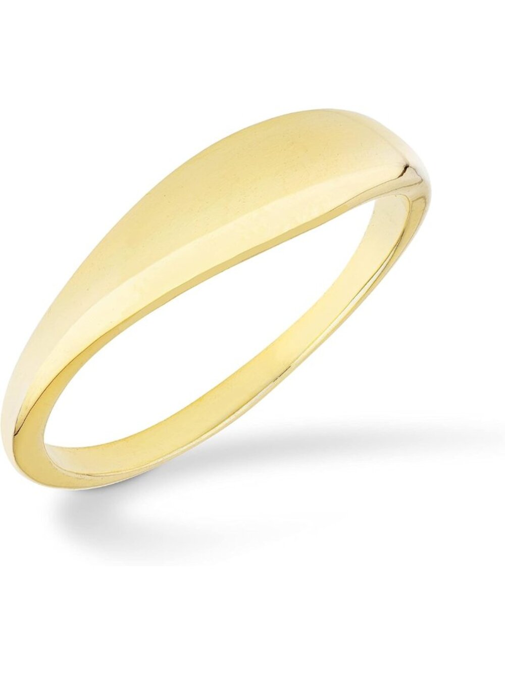 Elegant 925 Sterling Silver & Gold Plated Signet Ring for Women - Made in Italy